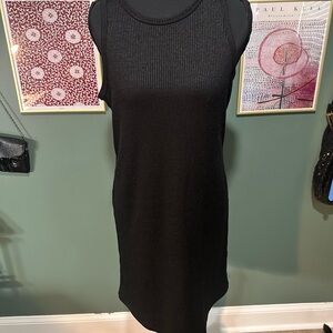 Nine West Black Sheath Mini Dress Crew Neck Sleeveless size M